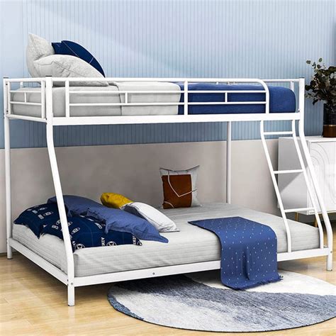 bunk bed metal white|heavy duty white bunk beds.